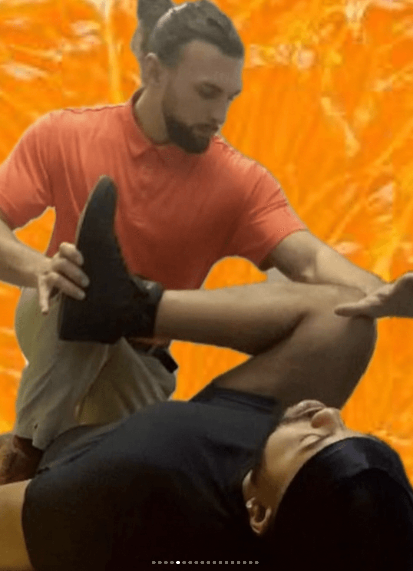 Assisted stretching session